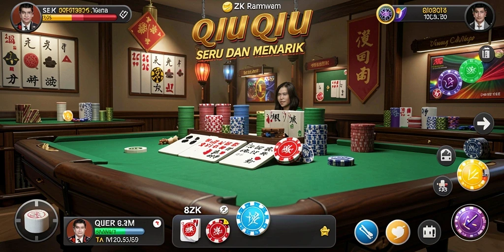 Tampilan gameplay QiuQiu yang menarik di 8ZK.
