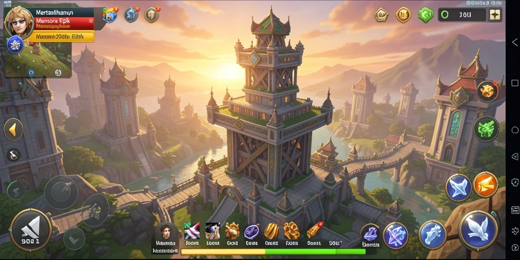 Tangkapan layar gameplay 9SL dengan menara yang beraksi melawan musuh.