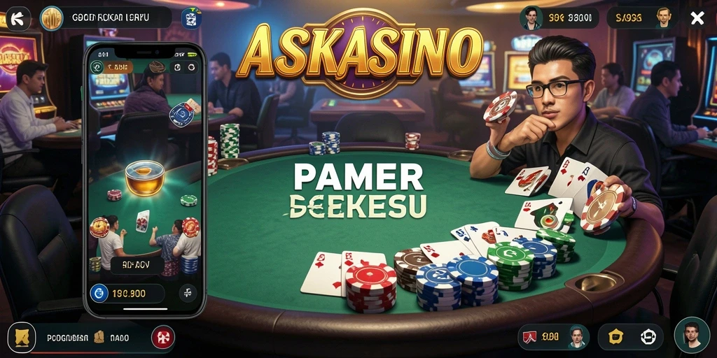 Screenshot ASKASINO yang menunjukkan gameplay seru Poker.