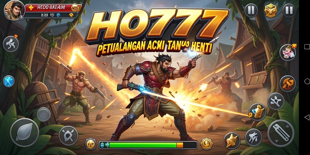 Tampilan gameplay seru dalam HO777 yang penuh aksi.