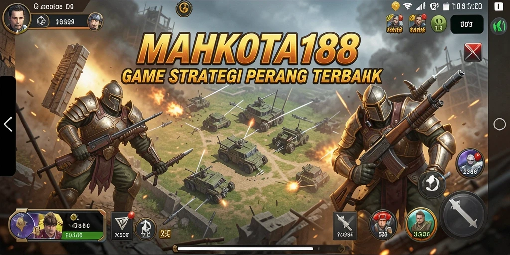 Screenshot gameplay menarik dari MAHKOTA188 menunjukkan strategi dan taktik perang.