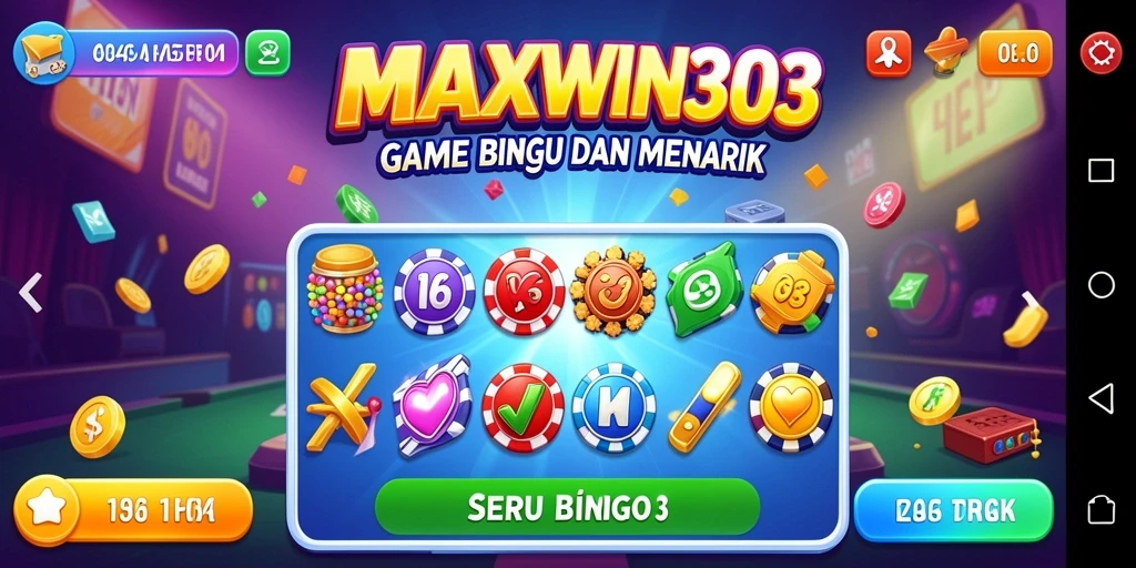 Tampilan gameplay menarik dari MAXWIN303 dengan suasana Bingo yang seru.
