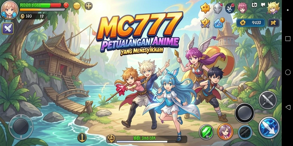 Tangkapan layar menampilkan aksi seru dalam game Anime MC777.