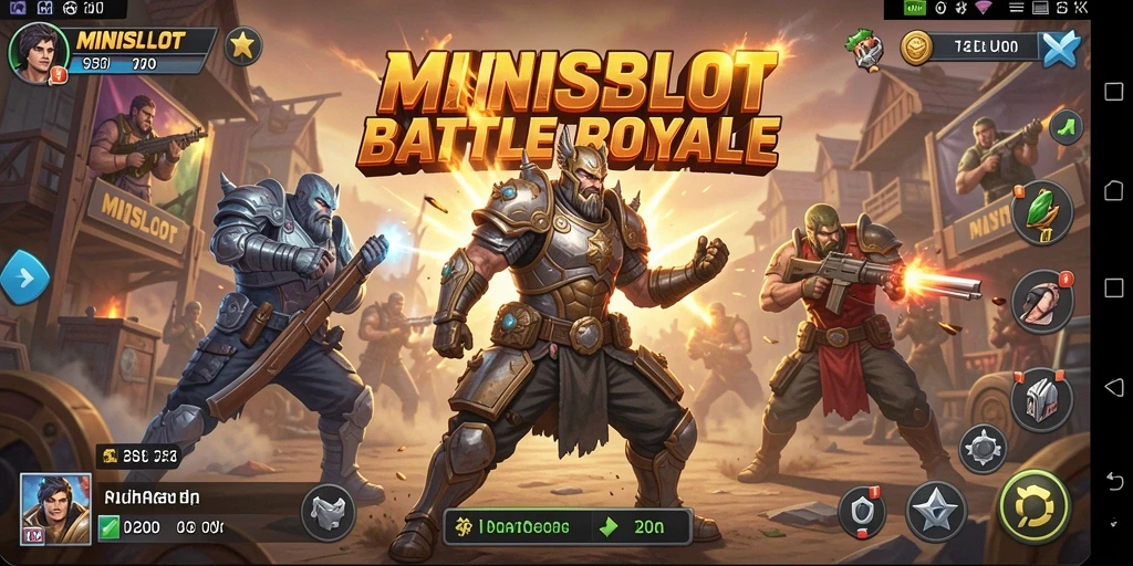 Tampilan menarik dari gameplay Battle Royale di MINISLOT.