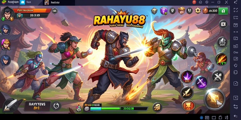 Tampilan menarik dari gameplay RAHAYU88 dalam pertempuran intens.