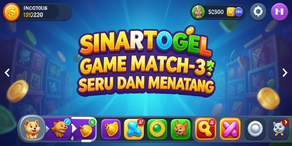 Tampilan gameplay SINARTOGEL dengan ikon warna-warni yang mencolok.