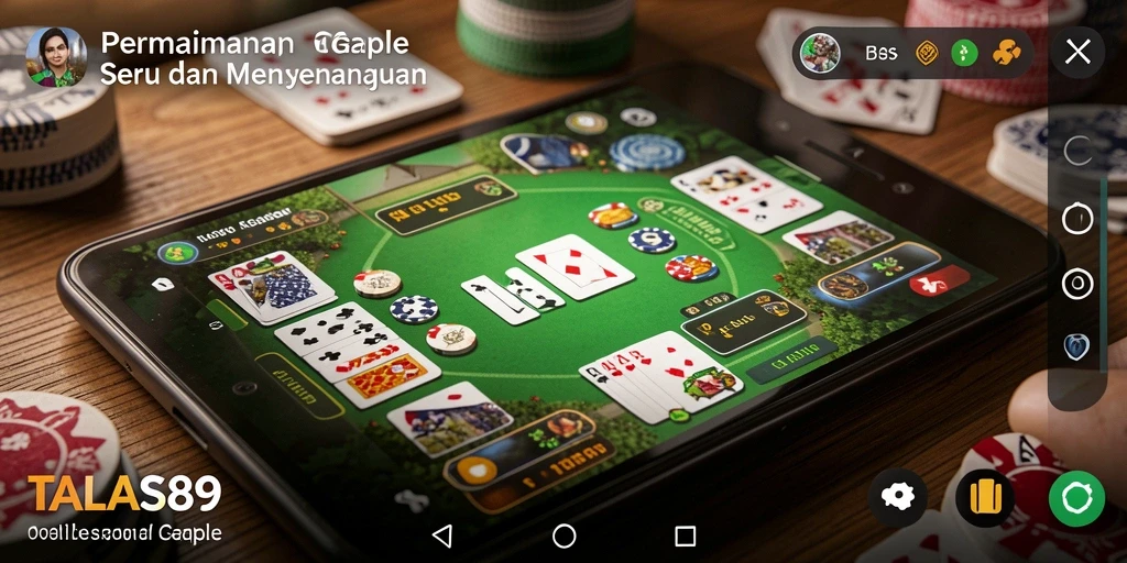 Tampilan gameplay TALAS89 yang seru dan menantang saat bermain Gaple.