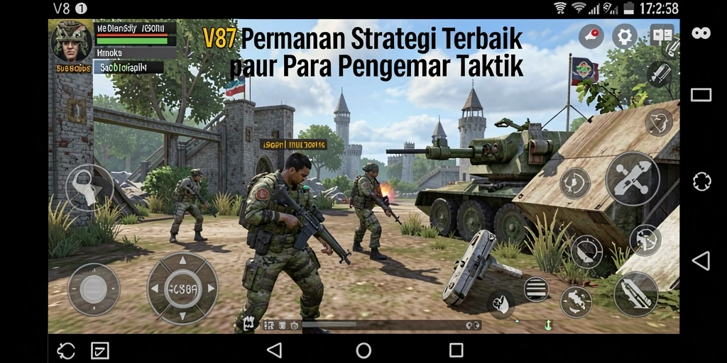Tampilan gameplay V87 yang menarik dengan elemen strategi yang mendalam.