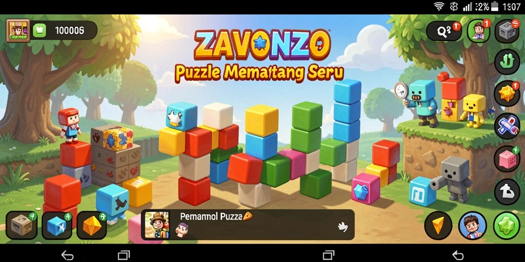 Tampilan menarik dari gameplay ZAVONZO yang memukau.
